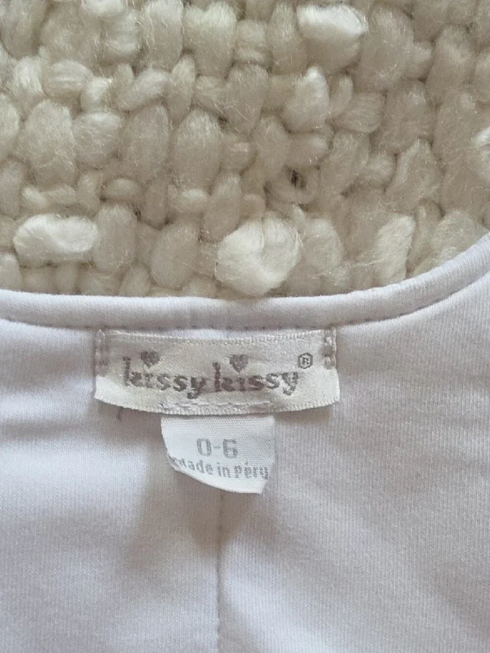 Kissy Kissy white soft baby sleep sack 0-6